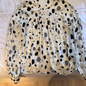 Ted Baker Black and White Patterned Blouse